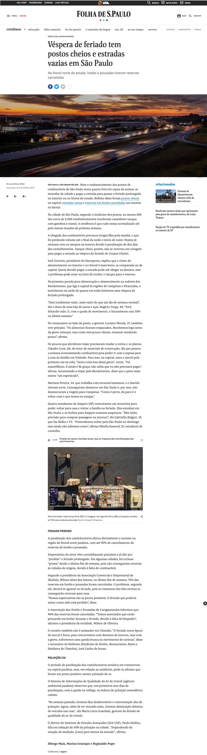 Greve dos caminhoneiros