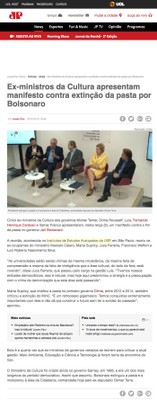 Encontro de ex-ministros da Cultura
