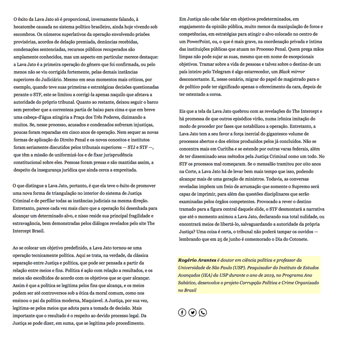 Artigo de Rogério Arantes sobre os vazamentos do Intercept  - Pág. 2
