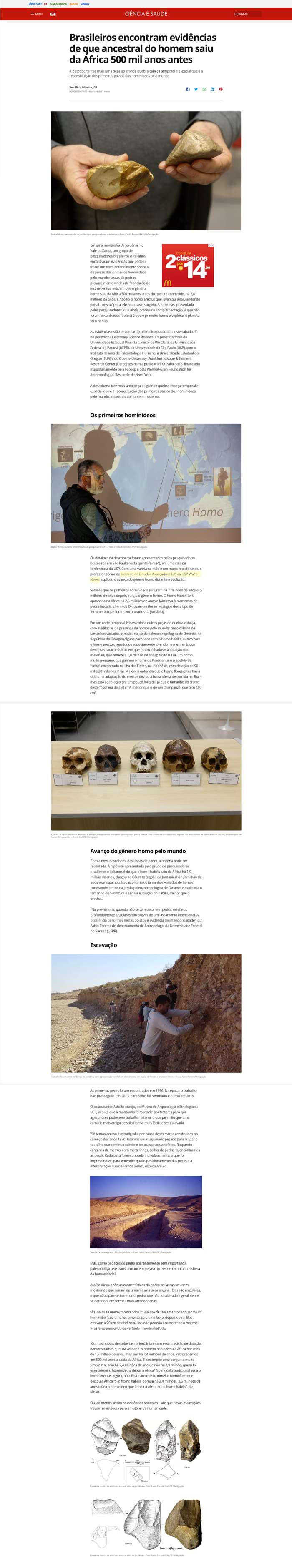 Descoberta na Jordânia muda a história da evolução humana