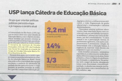 Lançamento da Cátedra de Educação Básica da USP