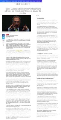 Fala de Guedes sobre desmatamento contraria ciência