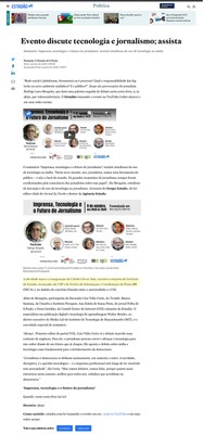 Imprensa, Tecnologia e o Futuro do Jornalismo - Inauguração Cátedra Oscar Sala