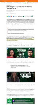 Seminário virtual sobre retomada verde