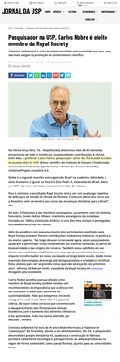 Carlos Nobre eleito membro da Royal Society