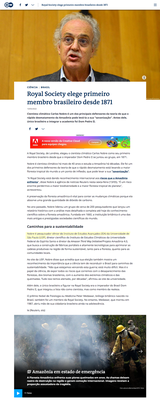 Carlos Nobre eleito membro da Royal Society