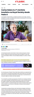 Carlos Nobre eleito membro da Royal Society
