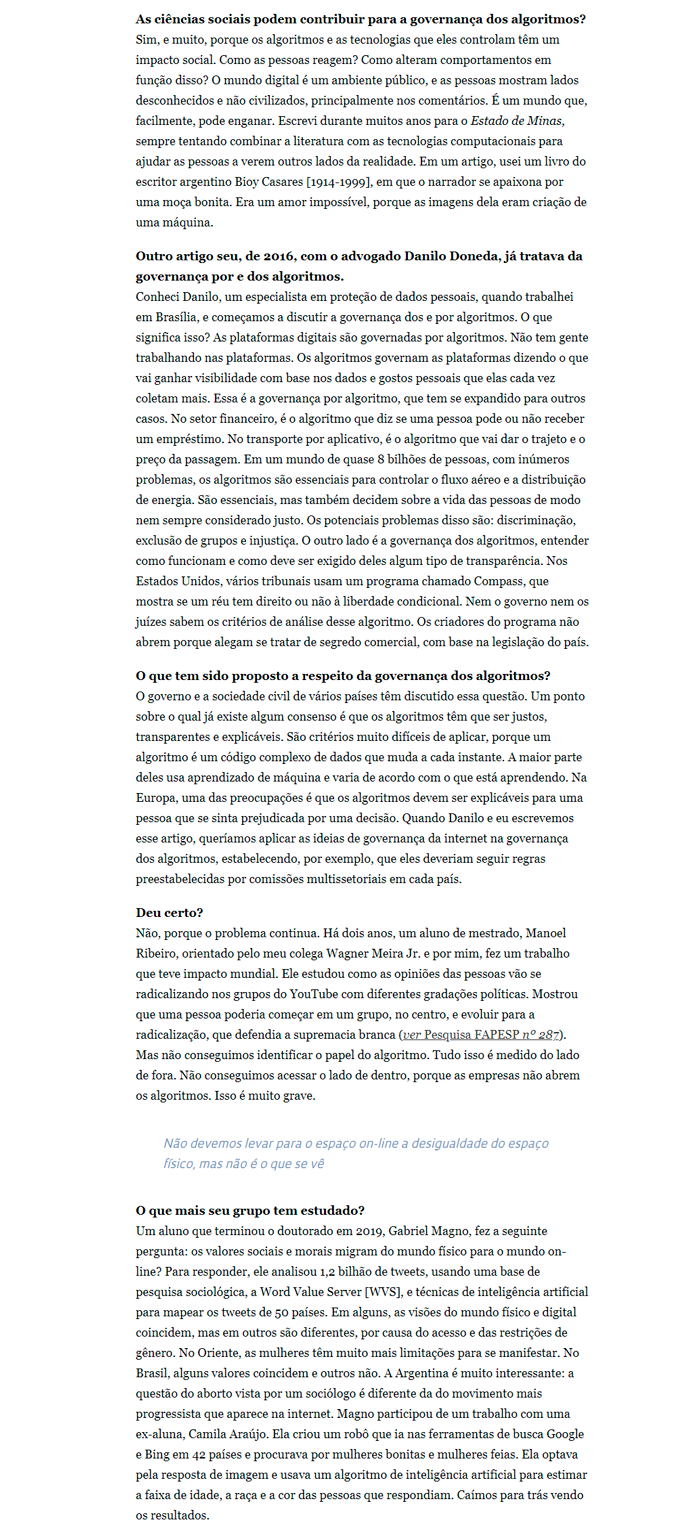 Entrevista de Virgílio Almeida para Revista Pesquisa Fapesp - pag. 2