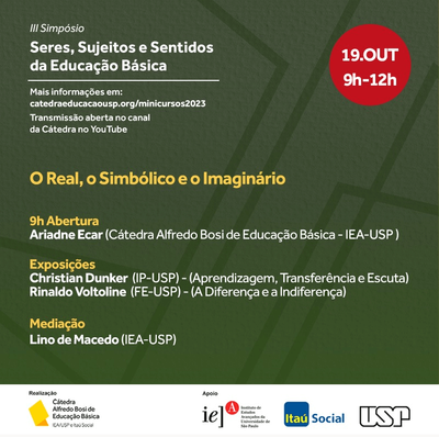 A Educação do Futuro entre o Real, o Simbólico e o Imaginário - 9h