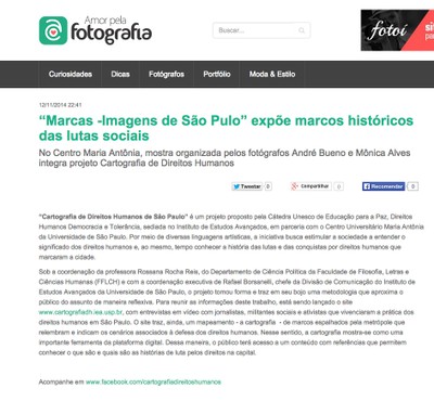 Amor pela fotografia